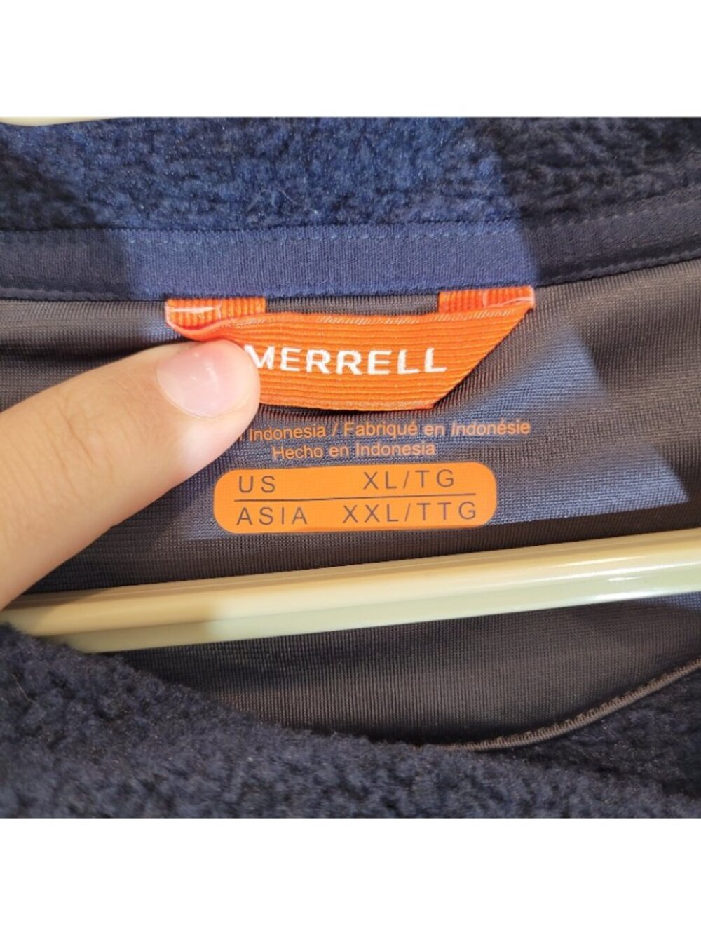 Merrell Sweatshirt Womens XL Blue Pullover 1/4 Button Collar Athleisure - Picture 5 of 11